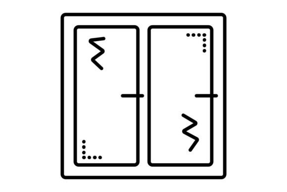 Broken Window Black Line Icon: A Versatile Symbol for Modern Design