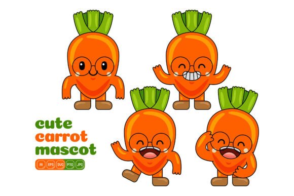 Cute Carrot Mascot Vector Pack 01: A Versatile Design Asset for Modern Creatives