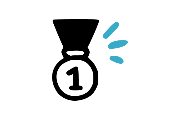 Gold Medal First Place Award Clip Art