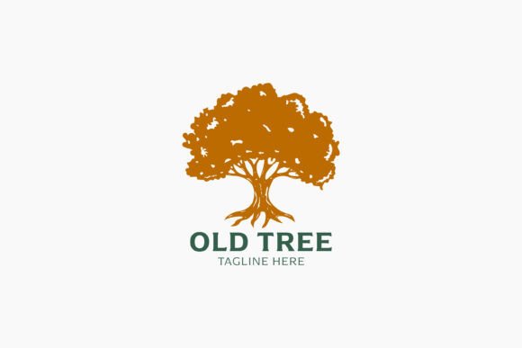 Revitalize Your Corporate Image with the Abstract Illustration Old Tree Logo