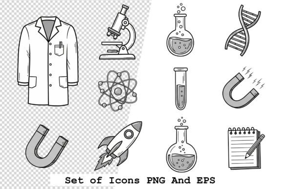 Set of Scientist Icons Vector