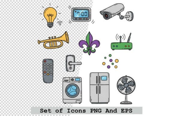 Set of Smart Home Vector Illustration