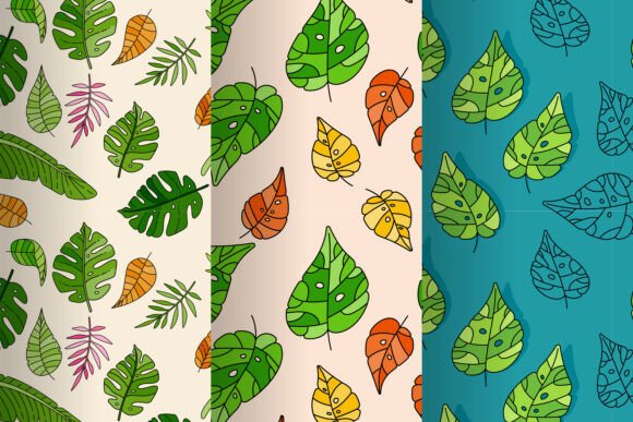 Tropical Foliage Doodle Leaf Design: A Fresh Take on Summer Creativity